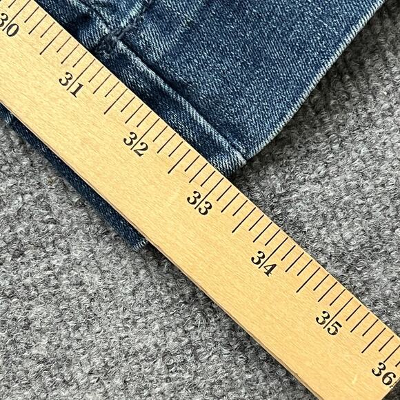 Free People Jeans Womens 28 Blue Denim Stretch Mid Rise Flared Leg Zip Fly - Picture 11 of 12